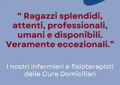 Grazie agli operatori delle Cure Domiciliari